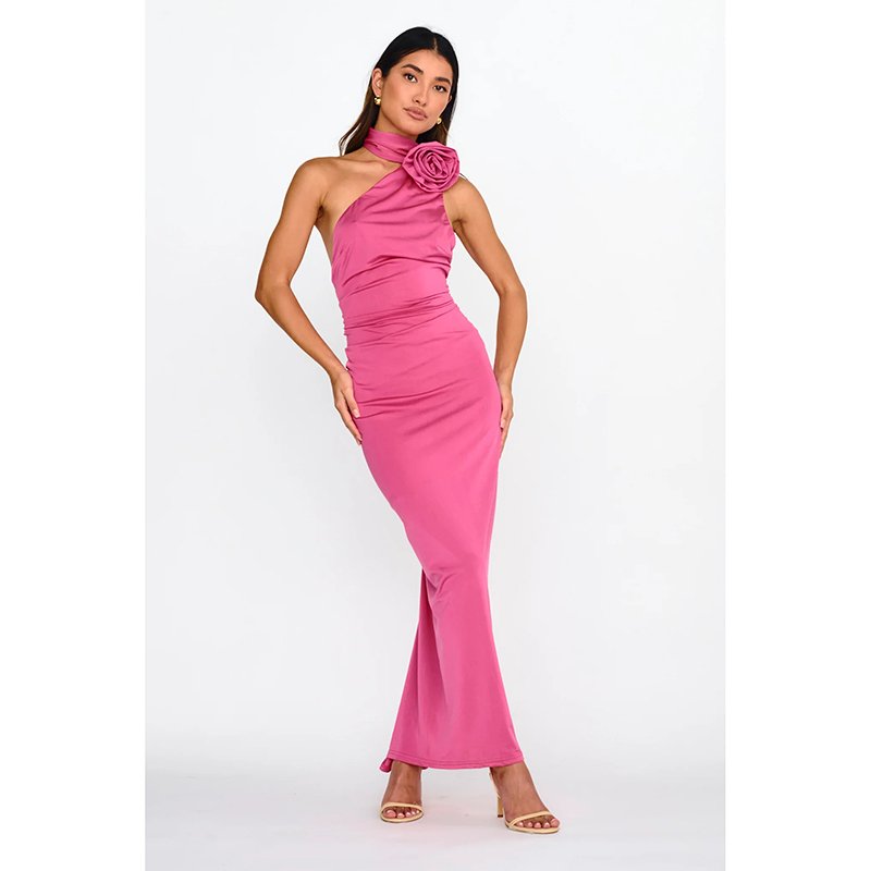 Summer Wholesale Green Beaded Strappy Knit Midi Dress Sleeveless Elegant Sexy Casual Dress