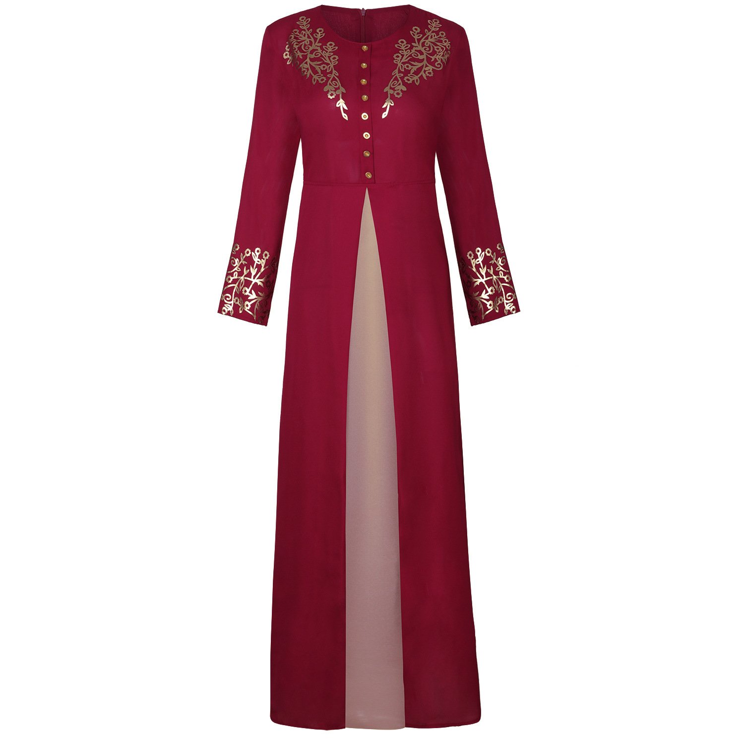 Muslim Dubai Arabian Robe Fashion Bronzing Print Middle East Dress Women Casual Abaya Dresses Islamic Clothing Islamic clothing