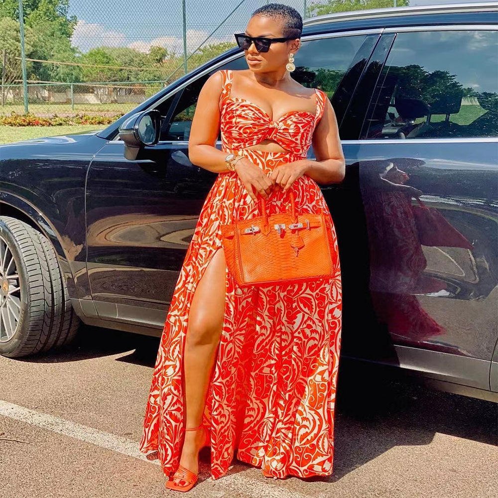 Hot Sale Women Sleeveless Bohemian Long Dresses Ladies Printed Maxi Casual Boho Dress For Beach