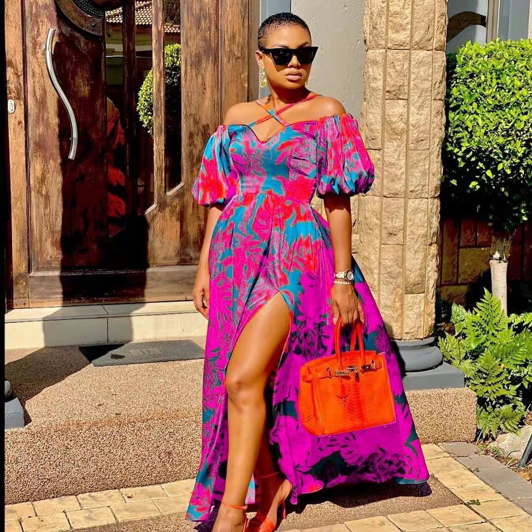 Hot Sale Women Sleeveless Bohemian Long Dresses Ladies Printed Maxi Casual Boho Dress For Beach