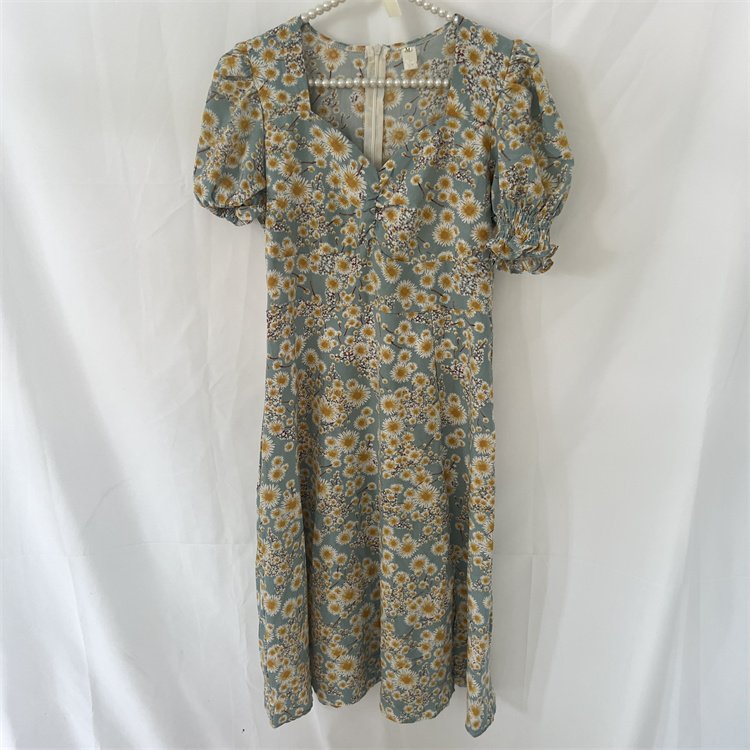 used good quality ladies cotton dress cotton long dress women casual used clothes wholesale secondhand clothing