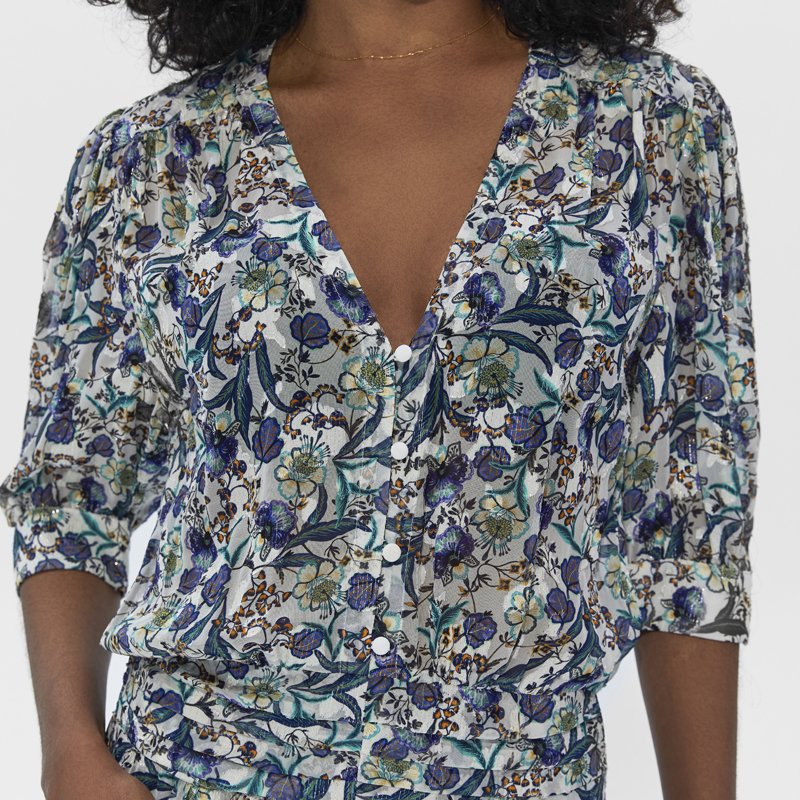 Mid-sleeves V-neck Silk screen printing casual dress for women's dress