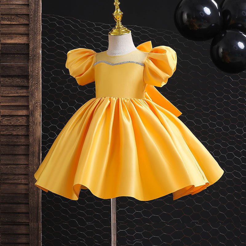 2022 New Design 4 Year Baby Children Cute Gown Dresses Summer Birthday Elegant Teen Girl Party Dress For Wholesales