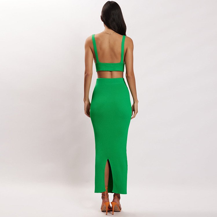 2024 New Arrival Candy Women Summer Evening Dress 2 Piece Set Casual Sexy Club Girls Dresses Women Ladies Sexy Beach Clothes