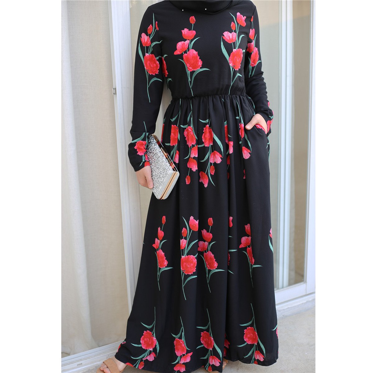 Latest Fashion Muslim Dresses Long Sleeve Strange Jubah Dubai Burka With Women Abaya Plus size Muslim dress for women