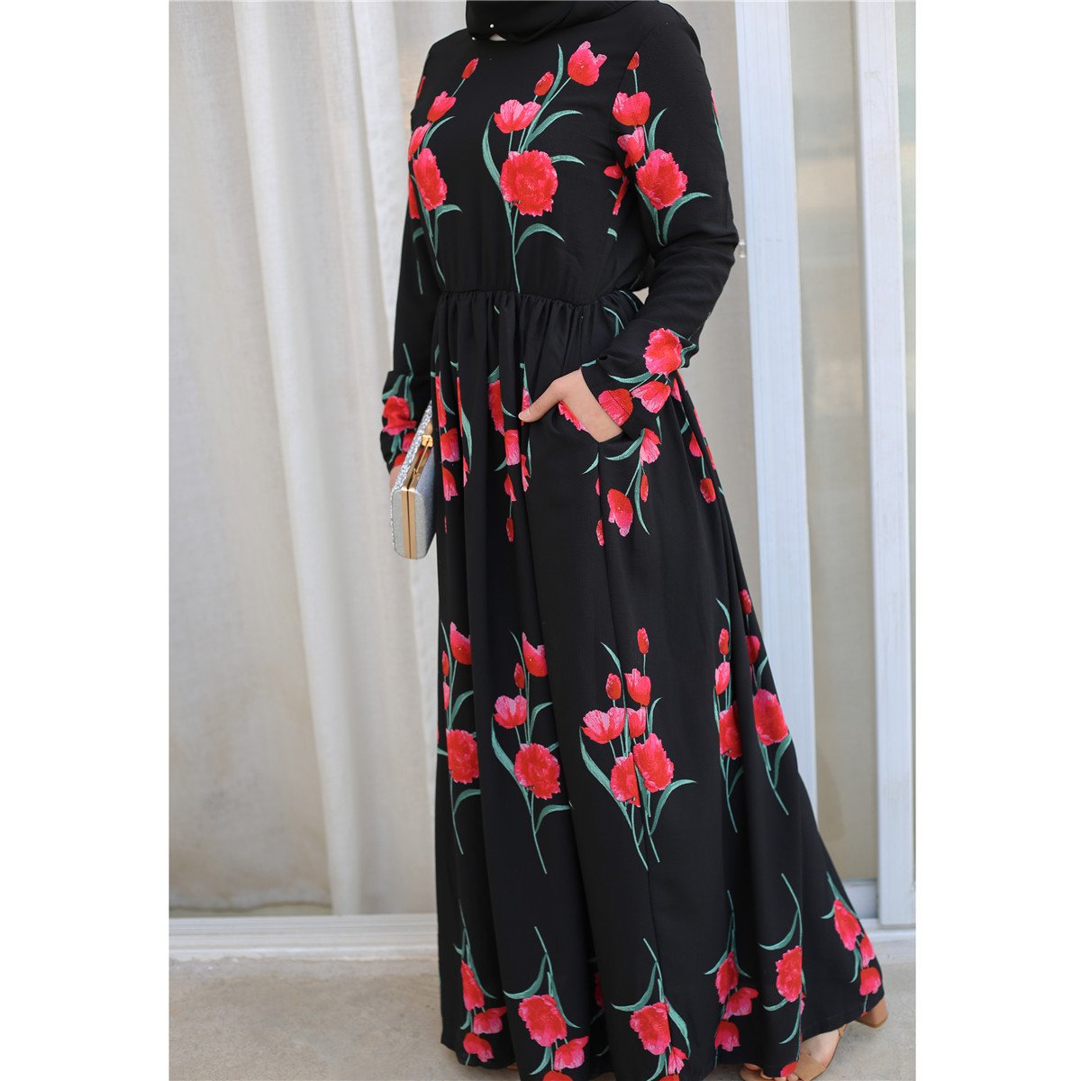 Latest Fashion Muslim Dresses Long Sleeve Strange Jubah Dubai Burka With Women Abaya Plus size Muslim dress for women