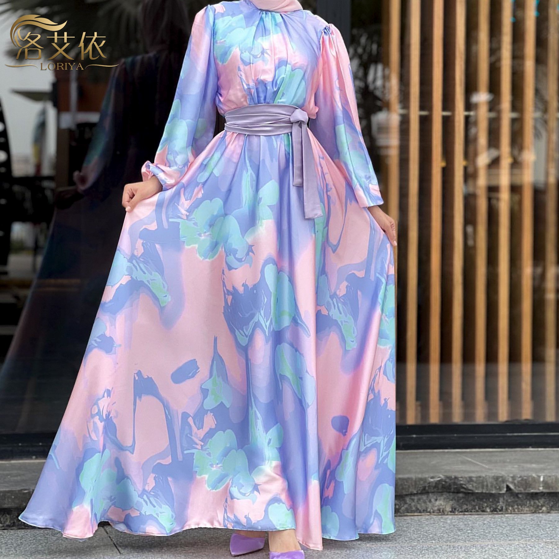 New Design Women Modest Dress Muslim Long Casual Dress Elegant Beautiful Long Dress for muslim women