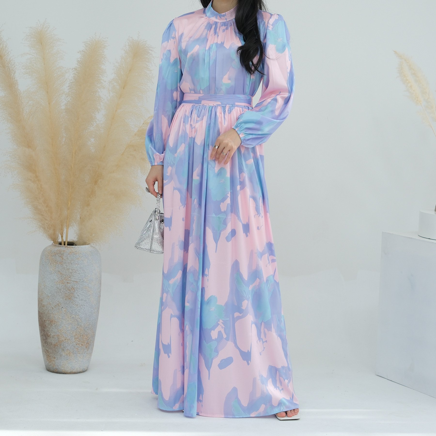 New Design Women Modest Dress Muslim Long Casual Dress Elegant Beautiful Long Dress for muslim women