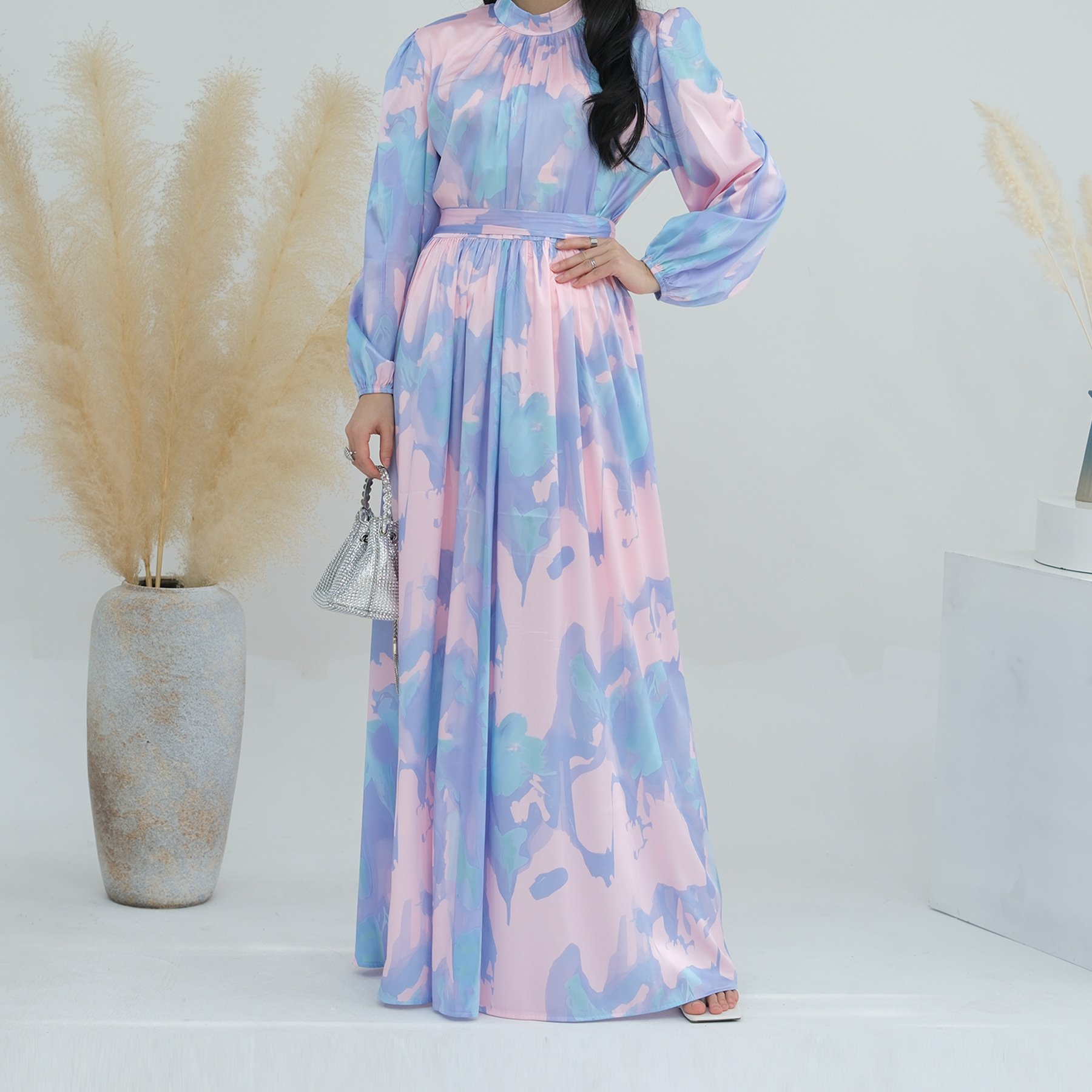 New Design Women Modest Dress Muslim Long Casual Dress Elegant Beautiful Long Dress for muslim women