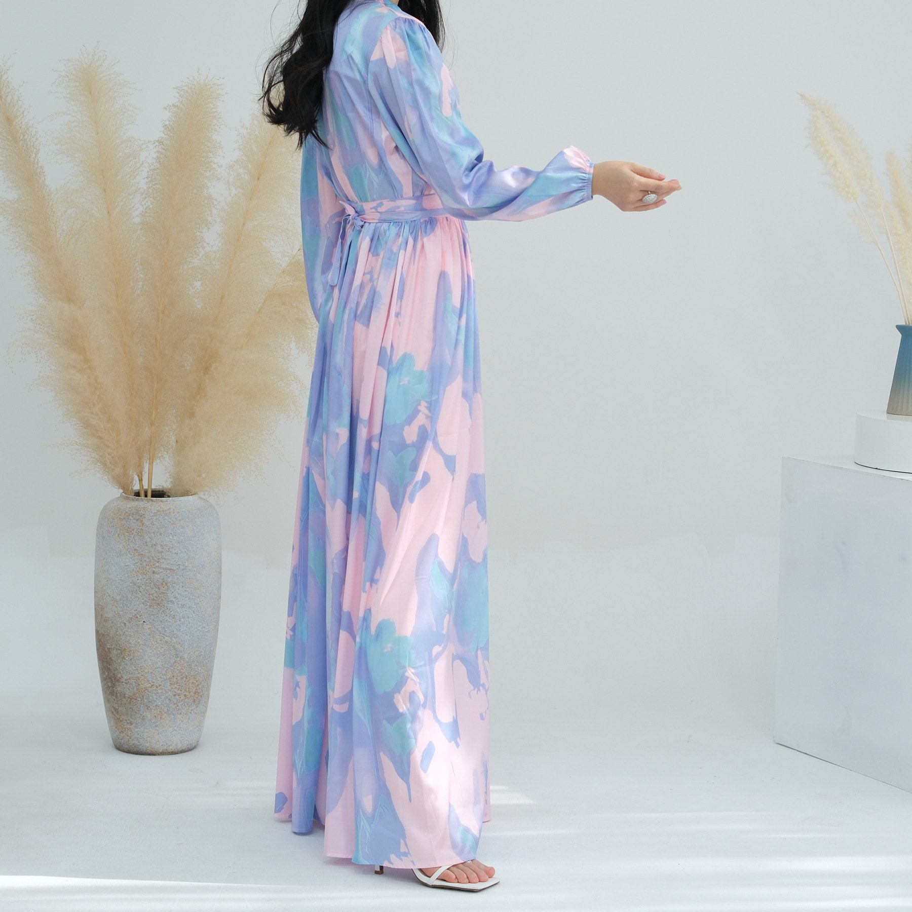 New Design Women Modest Dress Muslim Long Casual Dress Elegant Beautiful Long Dress for muslim women