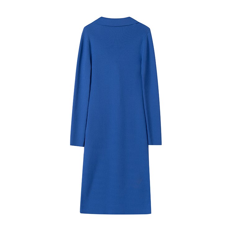 2022 High-end Viscose Nylon V Neck Long Sleeve Knitted Evening Gown Dress Elegant Slim fit Maxi Dress For Women