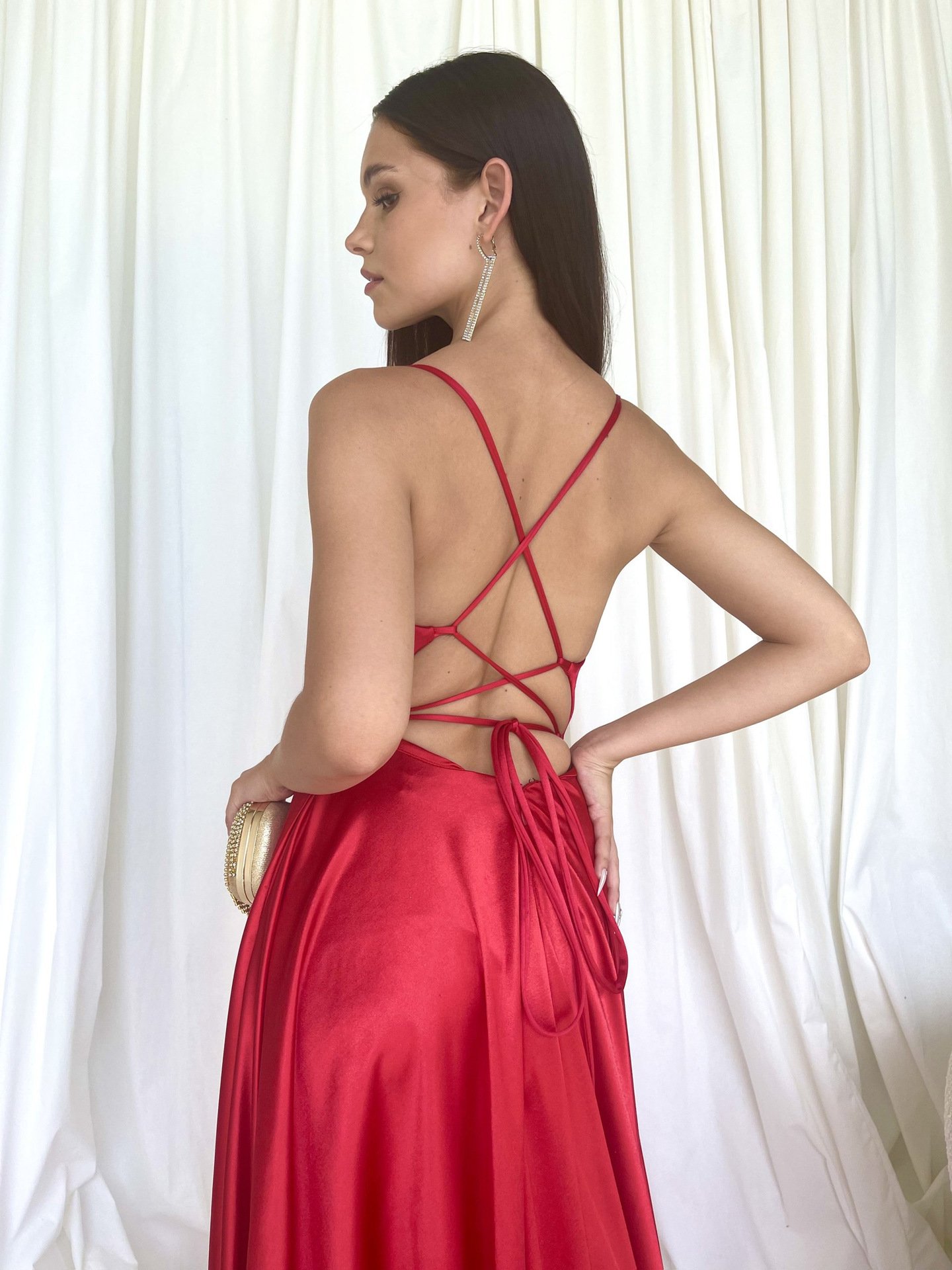Liu Ming New Products 2024 Trending Women Elegant Sexy Backless Night Party High Slit Evening Long Prom Dresses