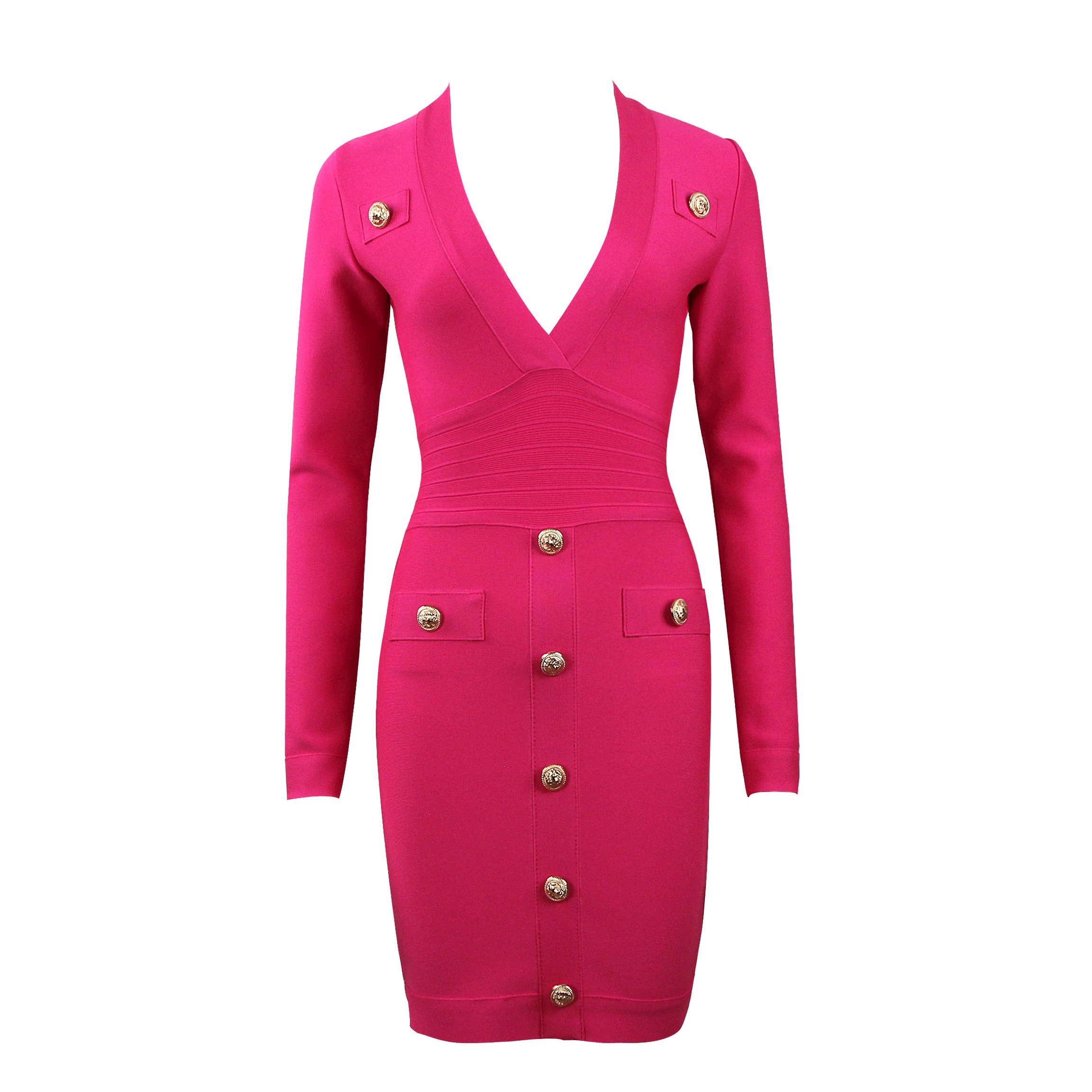 Wholesale Womens clothing Ladies Office Wear Casual Bodycon Bandage Dresses Solid Color Tight Club Dress