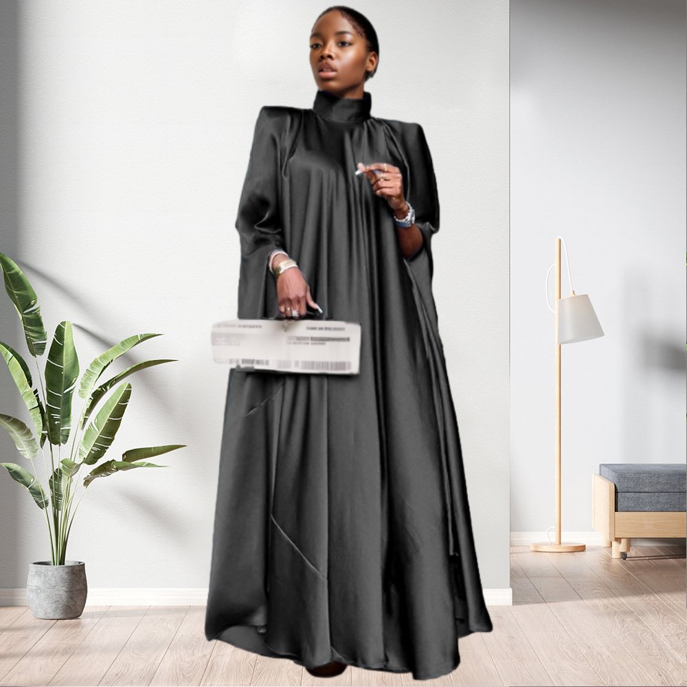 C1104TA33 Wholesale Muslim Style Casual Solid Color Loose Long Dress For Women Sehe Fashion