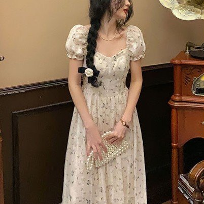 OEM Stylish Stretch Floral Skirt Sexy Bekas Form Little Girls Party Elegant Womens Casual Dresses