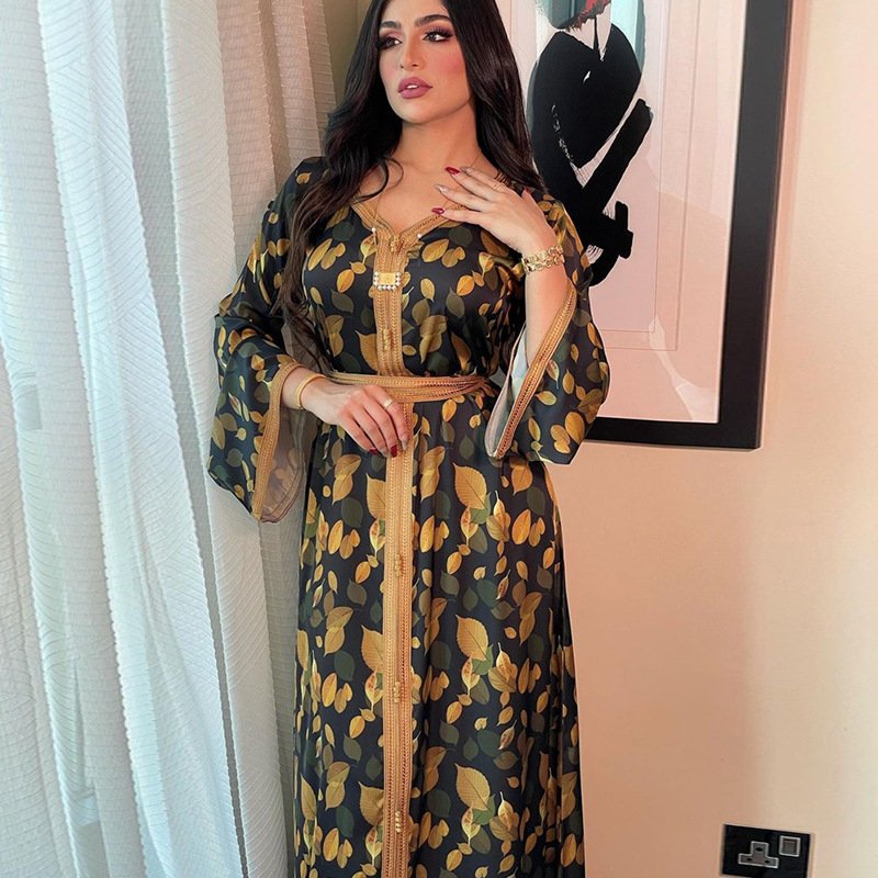 A-14 Wholesale Fashion High Quality Abaya Turkish Dubai Muslim Dress Islamic Clothing Abayas Women Muslim Dresses