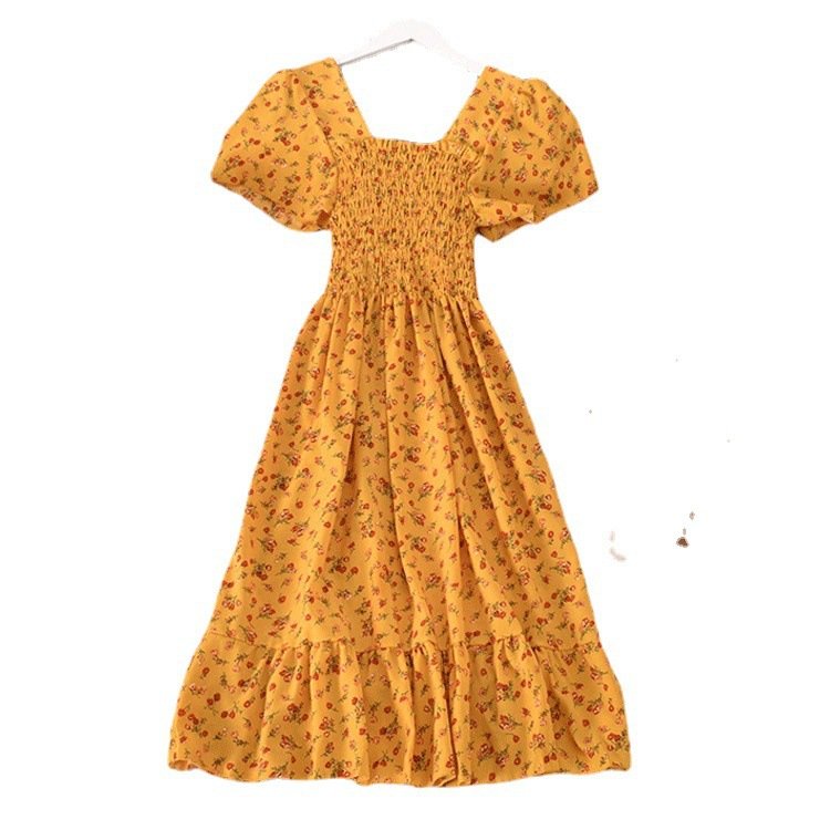 Ikebel Floral Print Elastic Prom Bangkok Cheap Women Classy OEM Corset dresses Casual Long Dresses