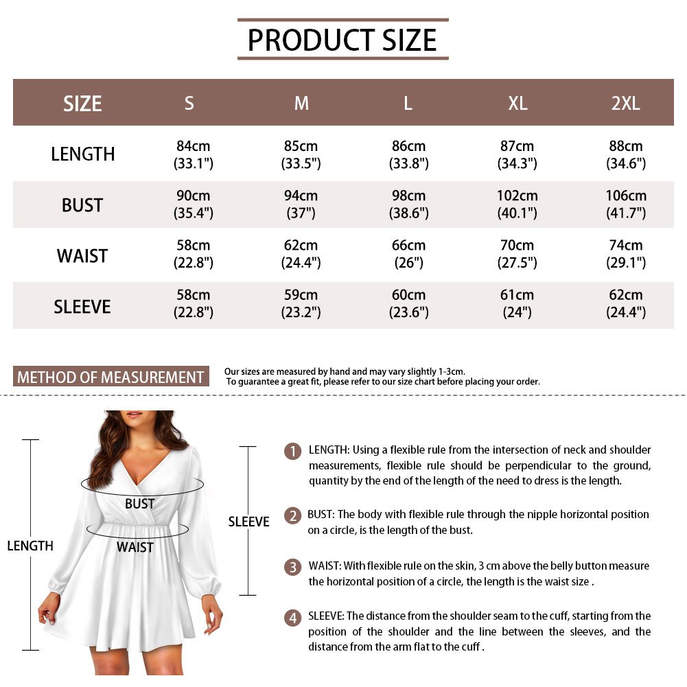 Custom Logo Design Plants Gingers Hawaiian Prints Sexy Fashion Women's V-Neck Dress Print On Demand Women's Casual Dresses