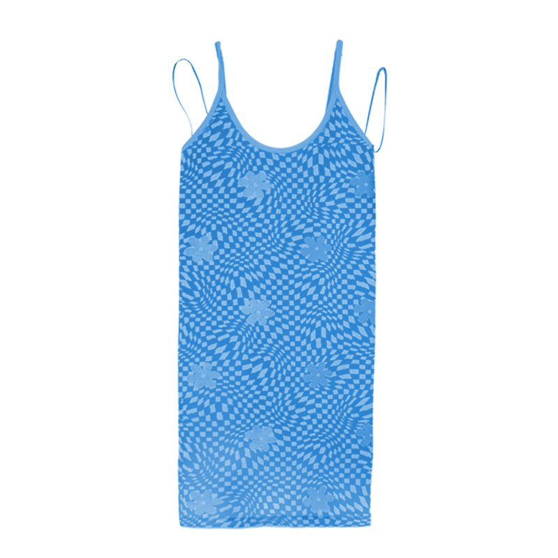 FLW Woman Dresses New Arrivals 2022 U-Neck Slim Knitted Cami Dress Fashion Dresses Women
