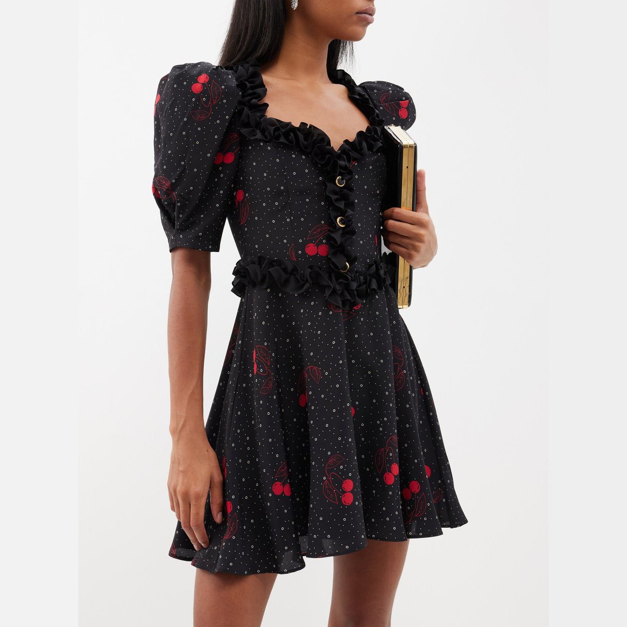 Custom Fashion V Neck Short Sleeve Wrap Style Ruffle Hem Mini Flower Dress Lady Elegant Floral Print Women Dress