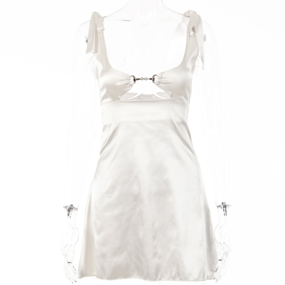 2024 new style ladies bodycon slip backless summer club sexy party satin corset dress women