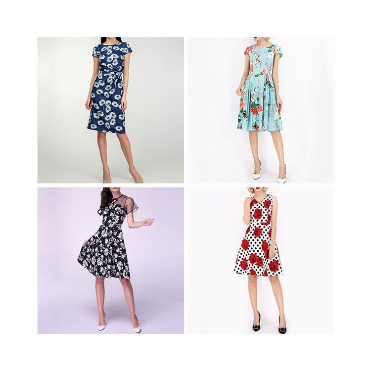 Fashion Dress Woman Casual Dress Long Sleeve Dress Plus Size Women's Clothing Stock