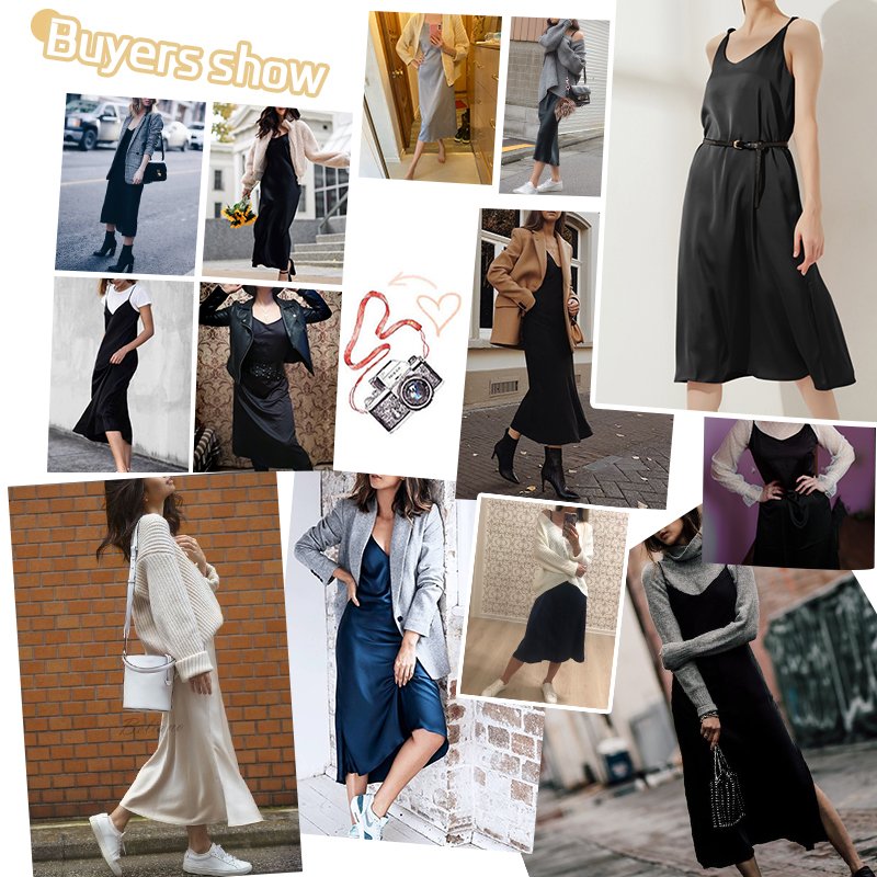 Cheap Slip Dress Female Backless Spring Bohemian Midi Elegant Satin Long Womens Casual Dresses