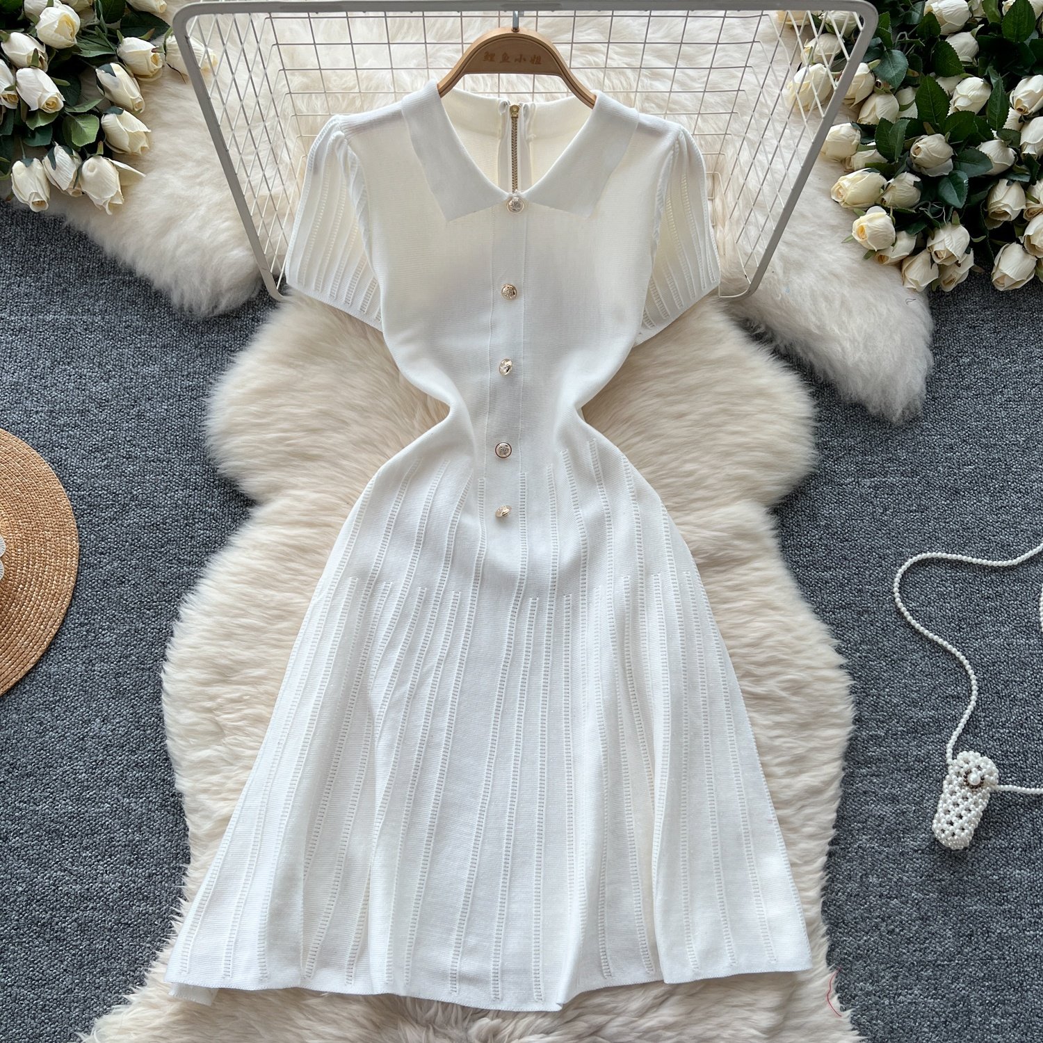 Short Sleeve Fashion Midi Women Elegant Party Dinner Summer Casual Dresses