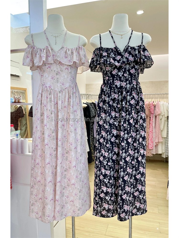 Wholesale Elegant Women's Dress Summer New Style Vintage Hollow Lace Dress Flower Embroidery Design Feeling Long Dress