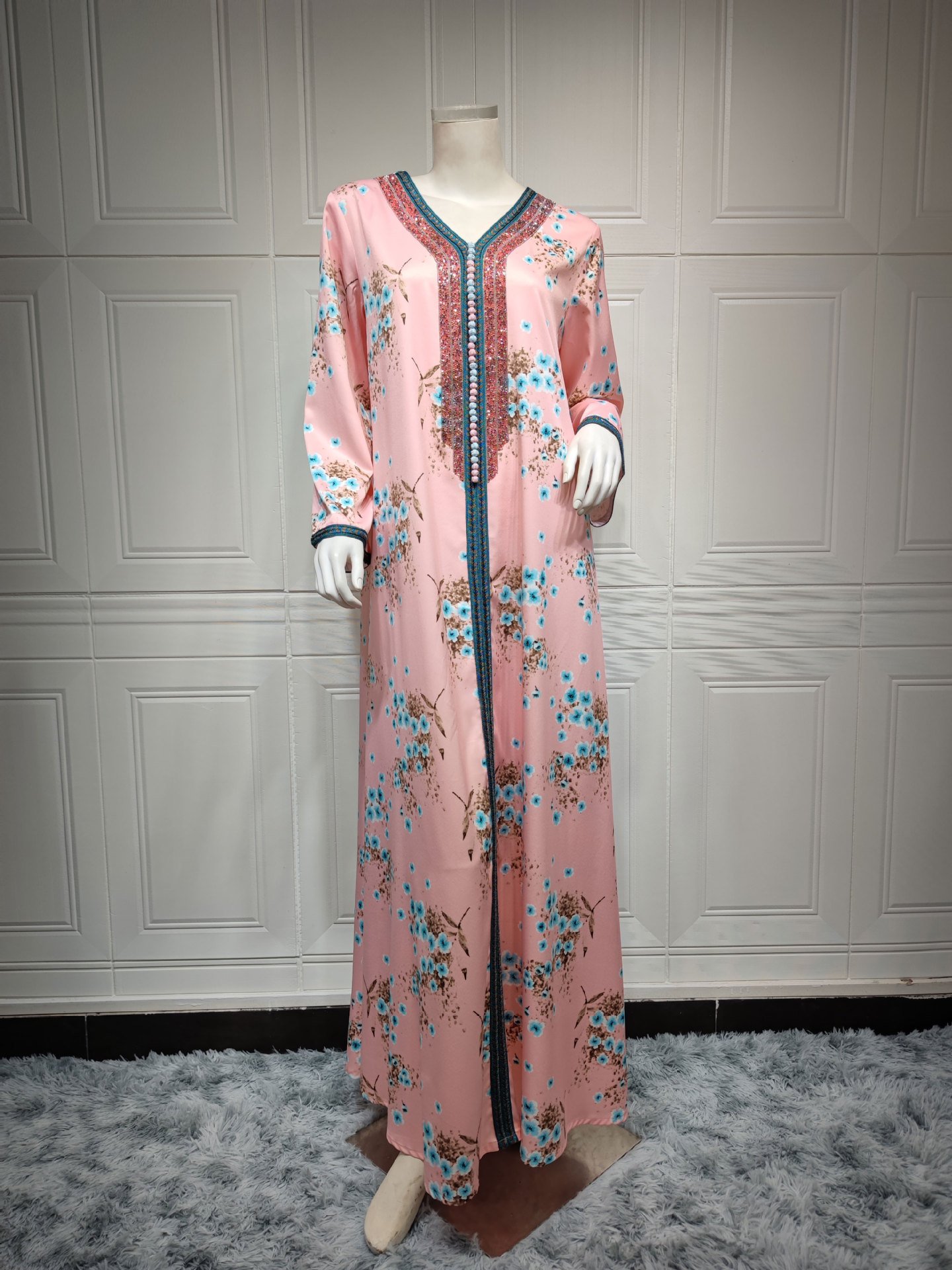 A-63 Abayas Dubai Traditional Muslim Clothing 2023 Turkey Kaftan Islamic Clothing Abaya Women Muslim Dresses