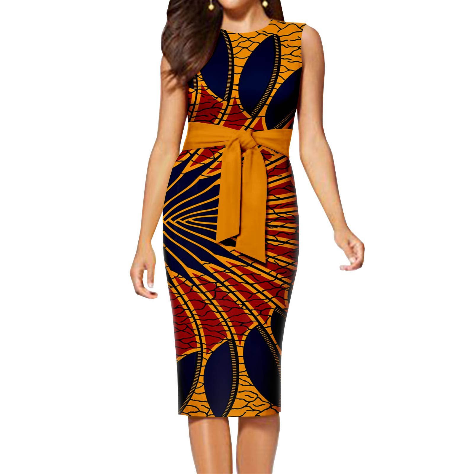 Yibaoli Evening Dresses Africa Clothing High Quality Hot Sale 100% Cotton Ankara Wax Printing for Women Dress Adults Support