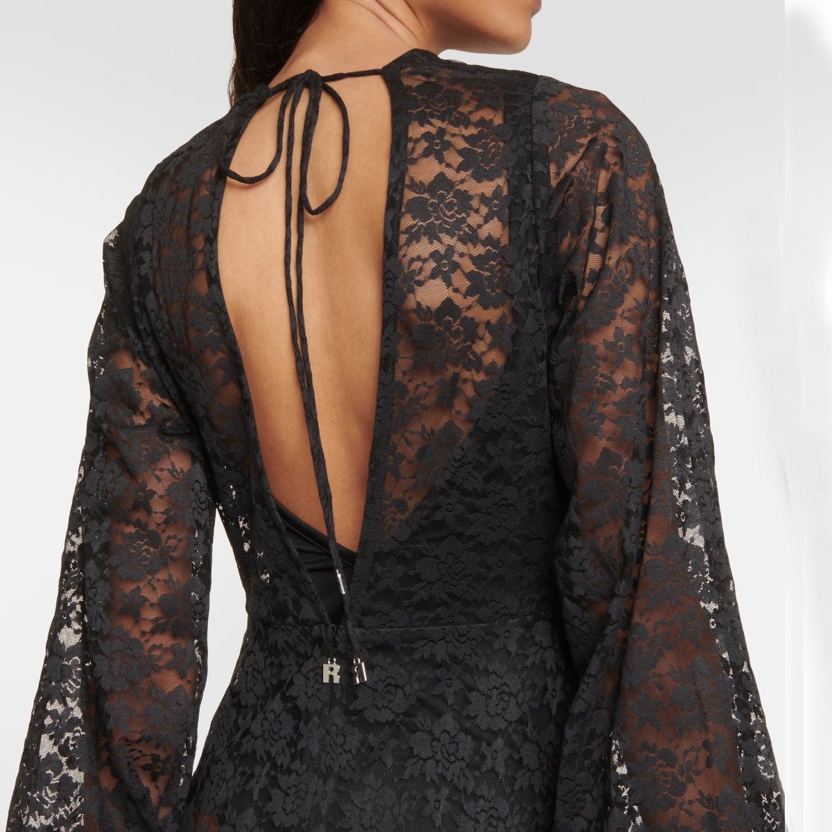 Summer cool and breathable women's long sleeved lace casual dress