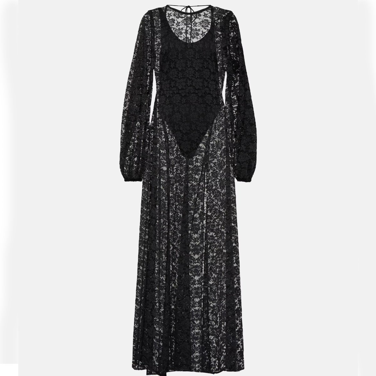 Summer cool and breathable women's long sleeved lace casual dress