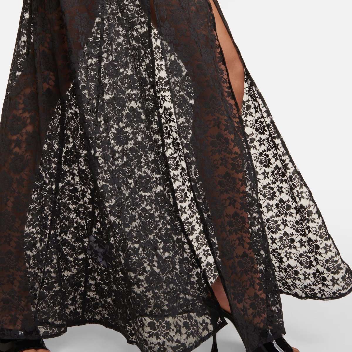 Summer cool and breathable women's long sleeved lace casual dress
