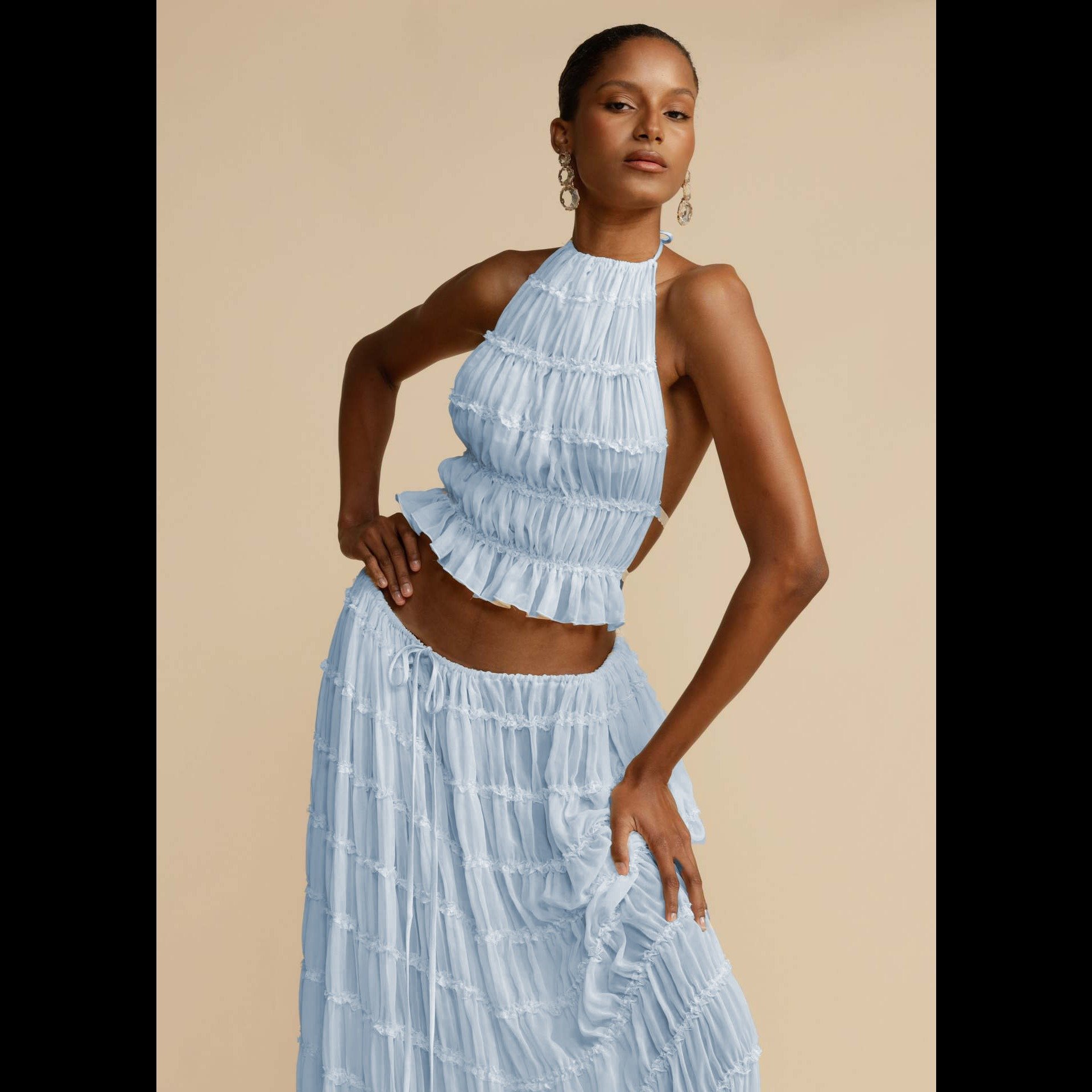 Trending woman clothes new arrivals summer soldi color two piece set womens casual dresses shirt dress