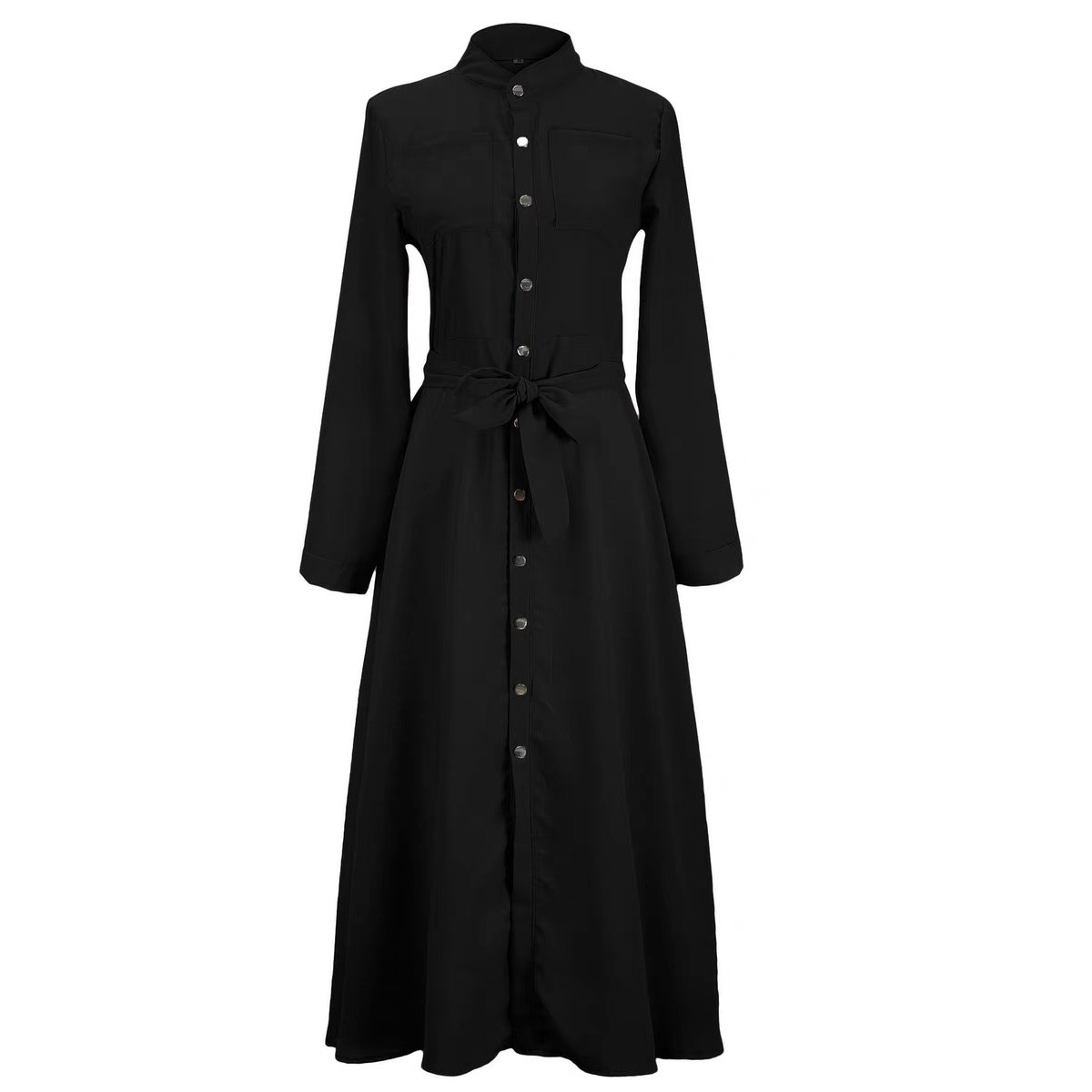 Lover Autumn girl dress and floor solid color elegant casual dress for women