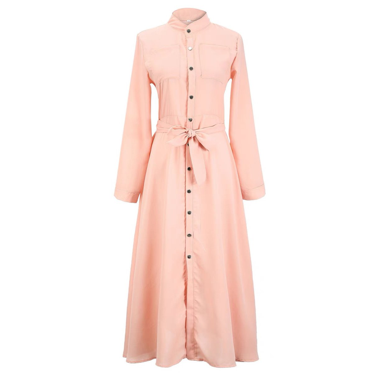 Lover Autumn girl dress and floor solid color elegant casual dress for women
