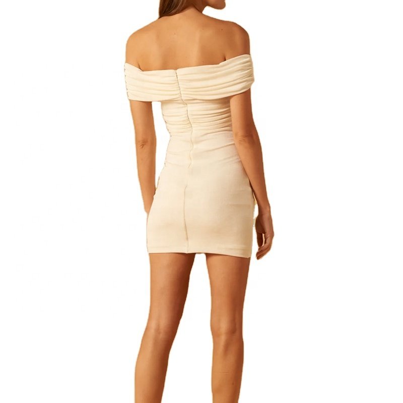 Summer 2024 Custom Candy Color Off-the-Shoulder Women's Dresses