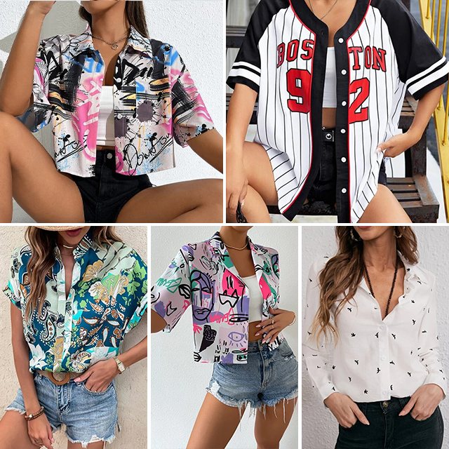 Wholesale of women's shirts for public occasions top fitting girl's shirt clothing mix and match style random shipment