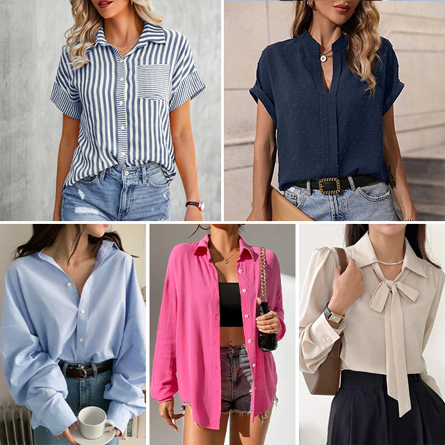 Wholesale of women's shirts for public occasions top fitting girl's shirt clothing mix and match style random shipment