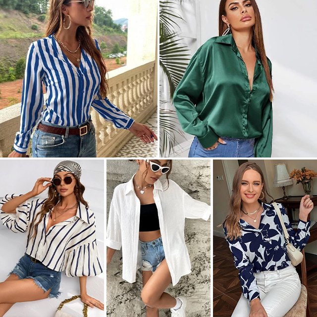 Wholesale of women's shirts for public occasions top fitting girl's shirt clothing mix and match style random shipment