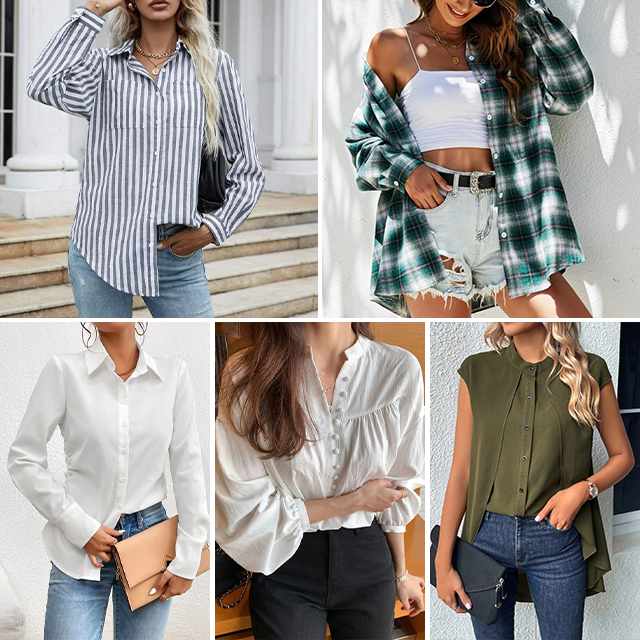 Wholesale of women's shirts for public occasions top fitting girl's shirt clothing mix and match style random shipment