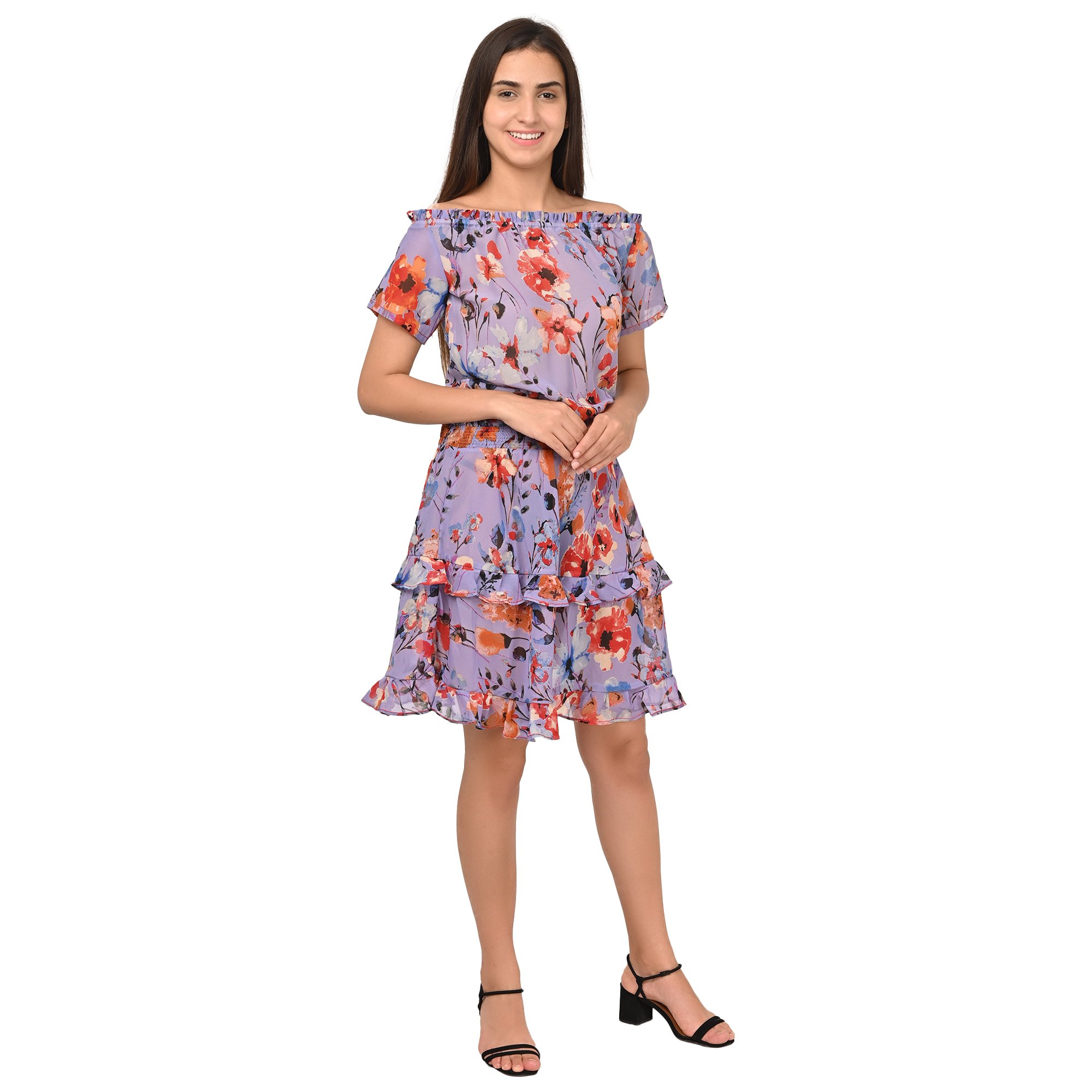 Floral Printed Short Beachwear dresses for casual formal dresses and beachwear manufacturer and supplier from india