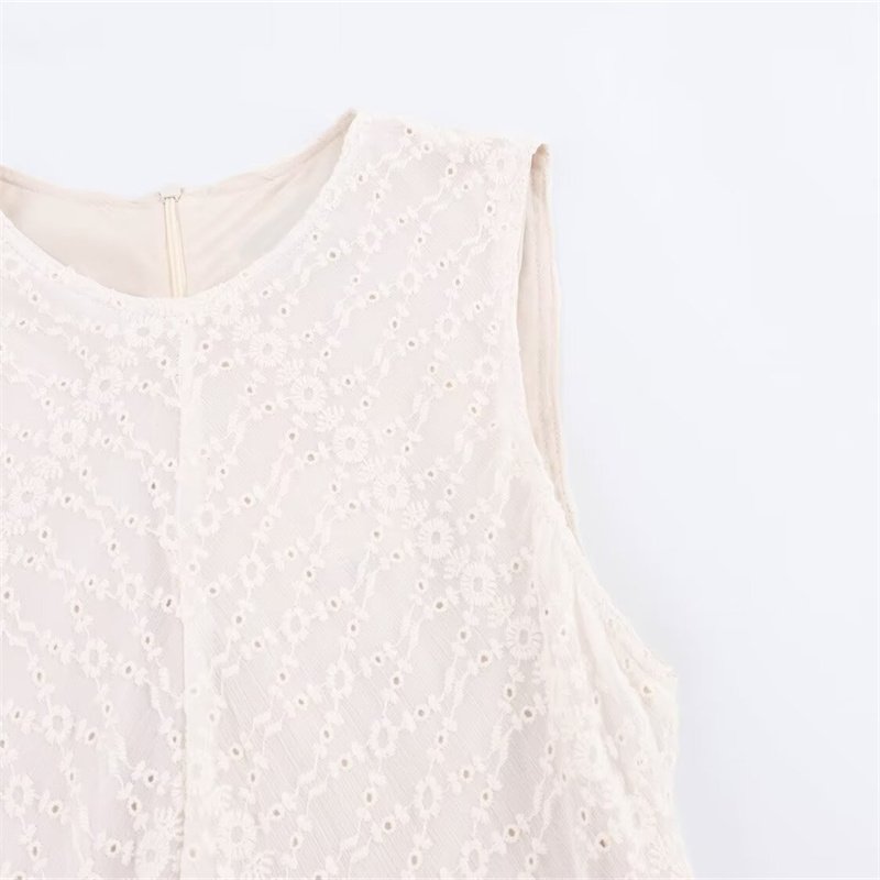 TAOP&ZA women's clothing 2024 summer new European and American fashion simple temperament embroidered dress 8584273