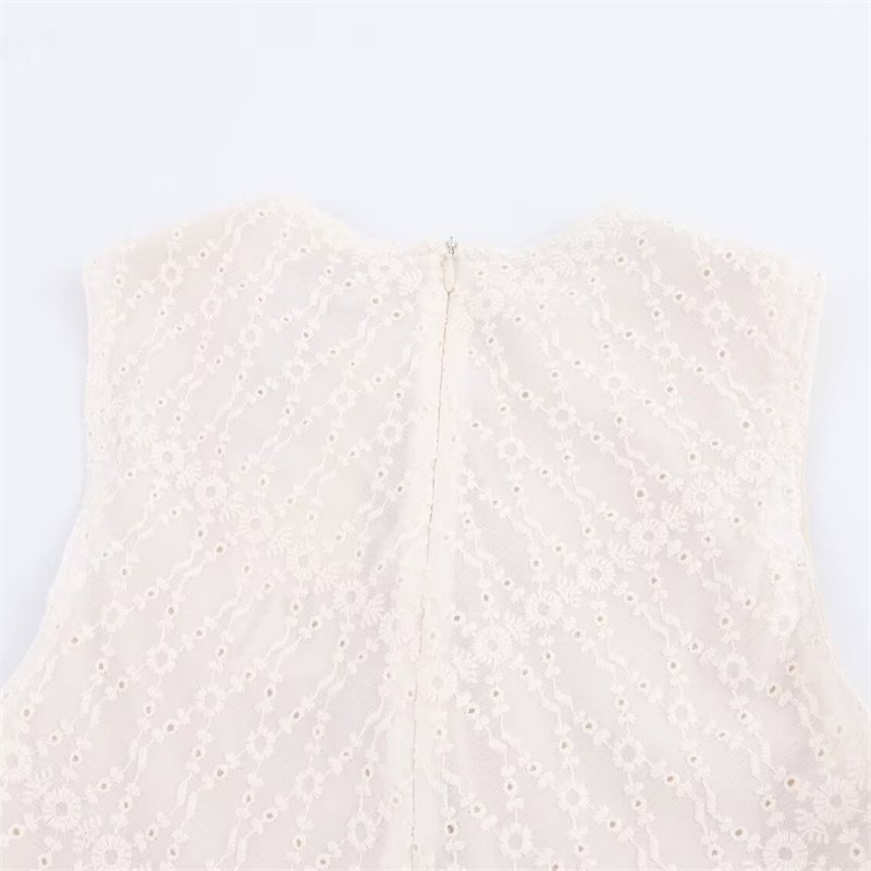TAOP&ZA women's clothing 2024 summer new European and American fashion simple temperament embroidered dress 8584273