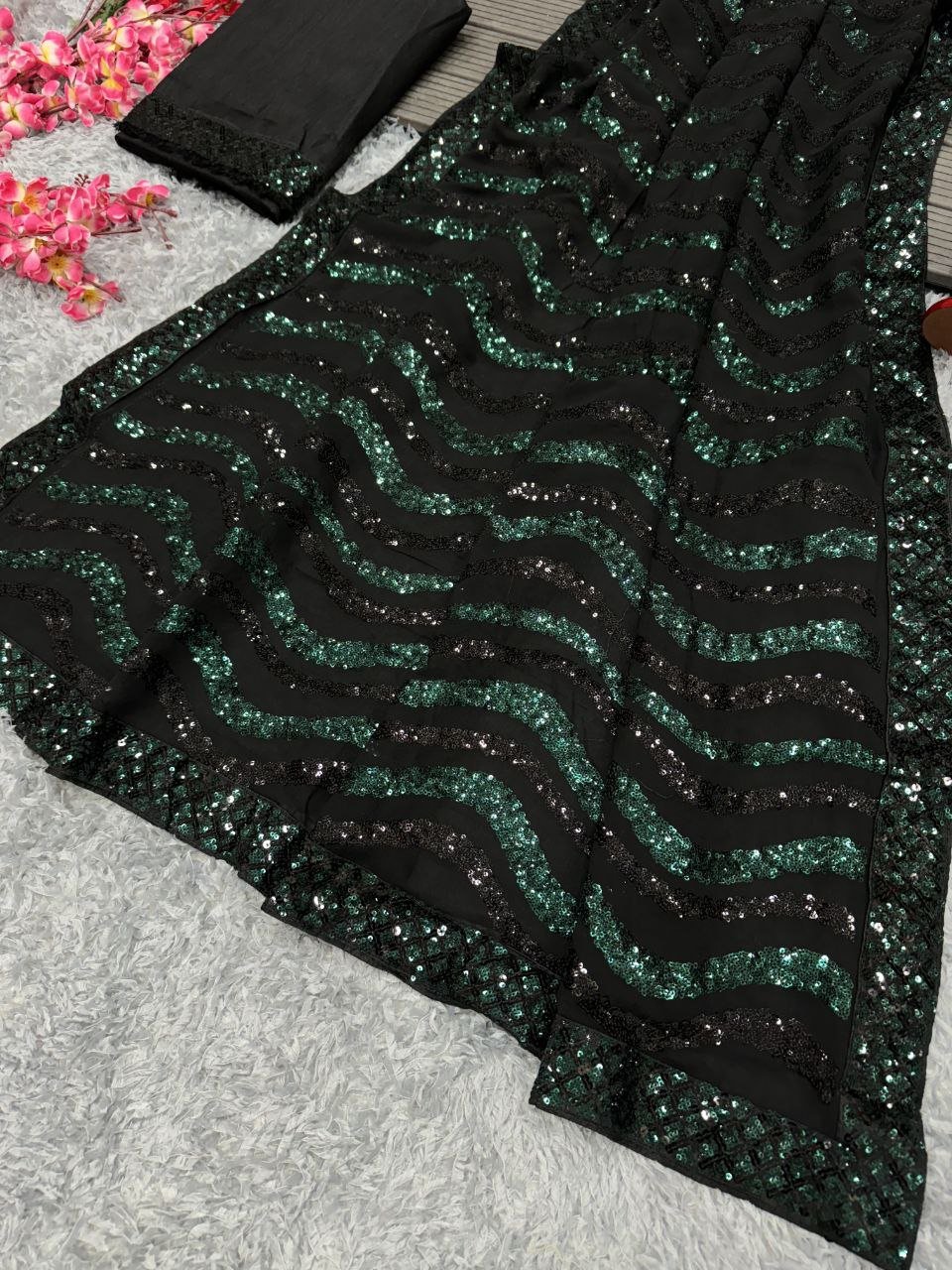 Red Carpet Wear Celebrity Inspired Rich Pallu Work Modern Style Saree With Un Stitch Blouse Piece Ready To Purchase