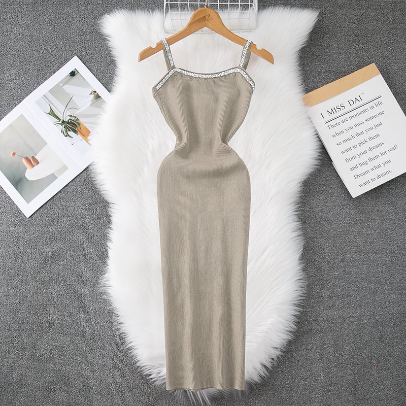 Comfortable Cheap Women'S Clothing Elegant Formal Casual Dresses Simple Color Women'S Dress For Civil Wedding Women'S Knit Dress