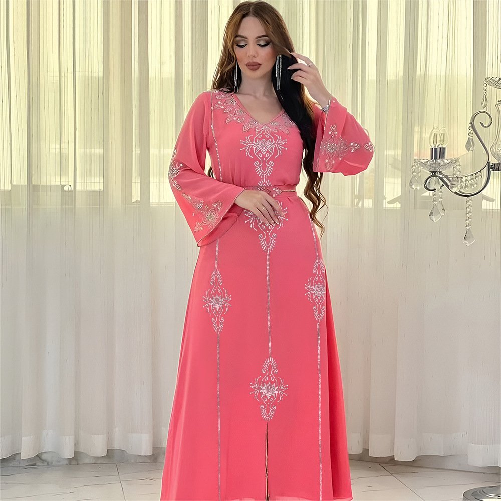 R-143 Abayas Dubai Middle East Simple Modest Kaftan Islamic Clothing Abaya Women Muslim Dresses
