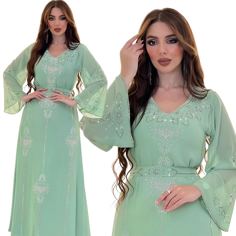 R-143 Abayas Dubai Middle East Simple Modest Kaftan Islamic Clothing Abaya Women Muslim Dresses