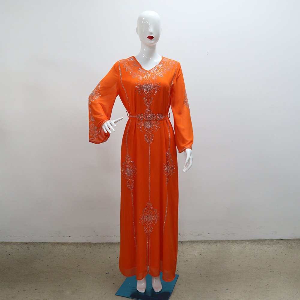 R-143 Abayas Dubai Middle East Simple Modest Kaftan Islamic Clothing Abaya Women Muslim Dresses